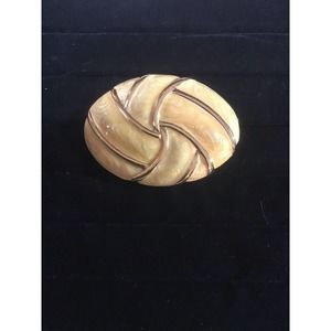 Vintage Belt Buckle Day Lor Goldtone and Enamel Fashion Women's 1980s Designer